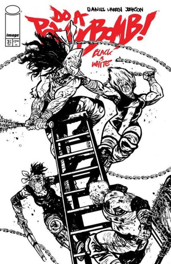Do a Powerbomb: Black & White #3 Cover B Daniel Warren Johnson Variant