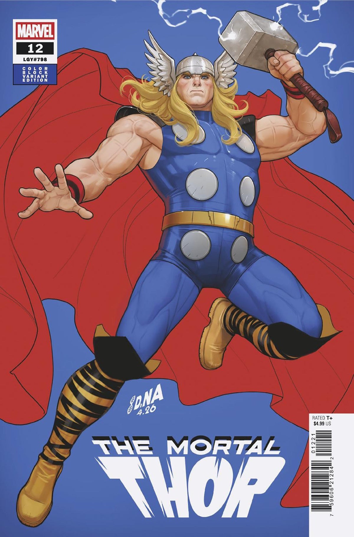 Mortal Thor #12 (David Nakayama Color Block Blue Variant)