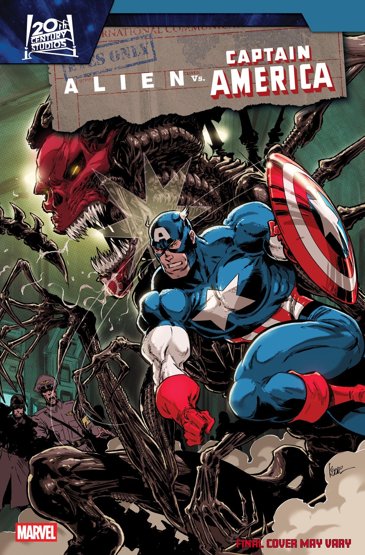 Alien vs. Captain America #4 (Kaare Andrews Variant)