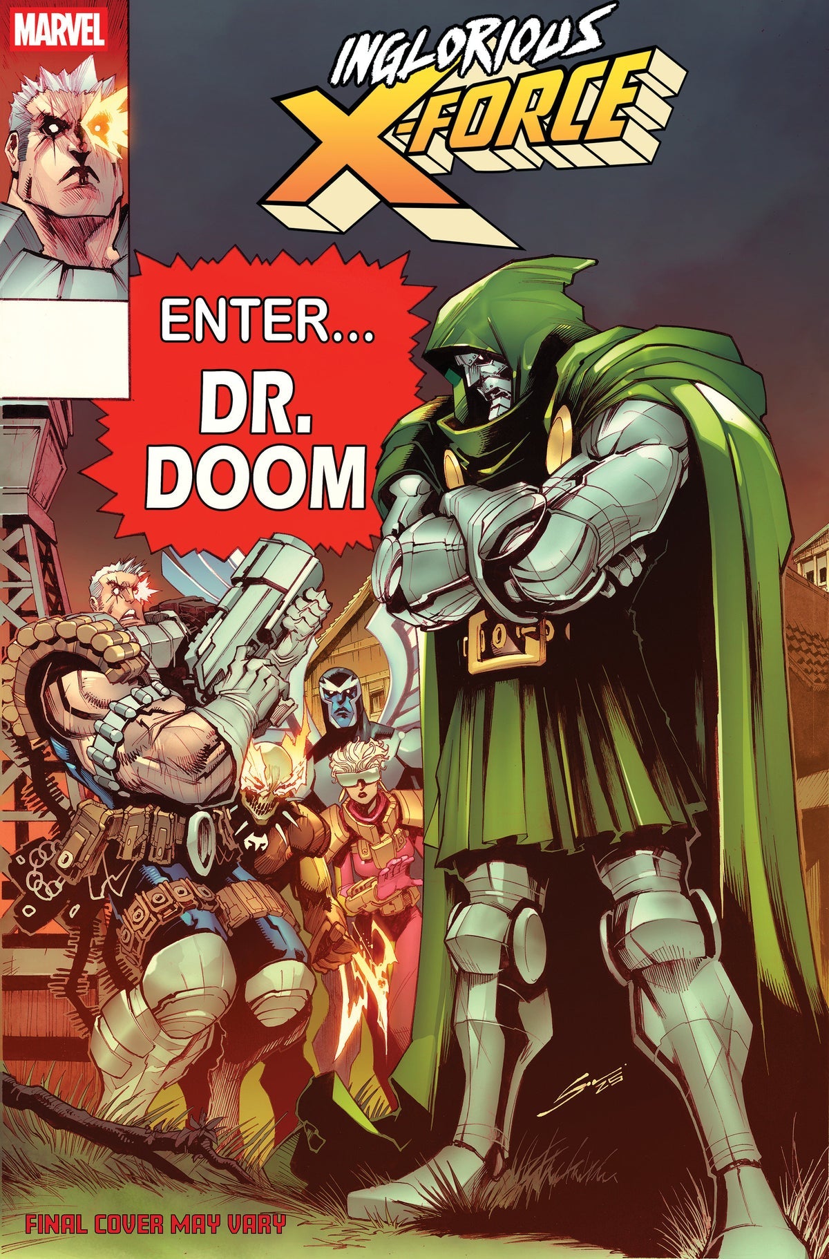 Inglorious X-Force #3 (Gerardo Sandoval Doom Homage Variant)