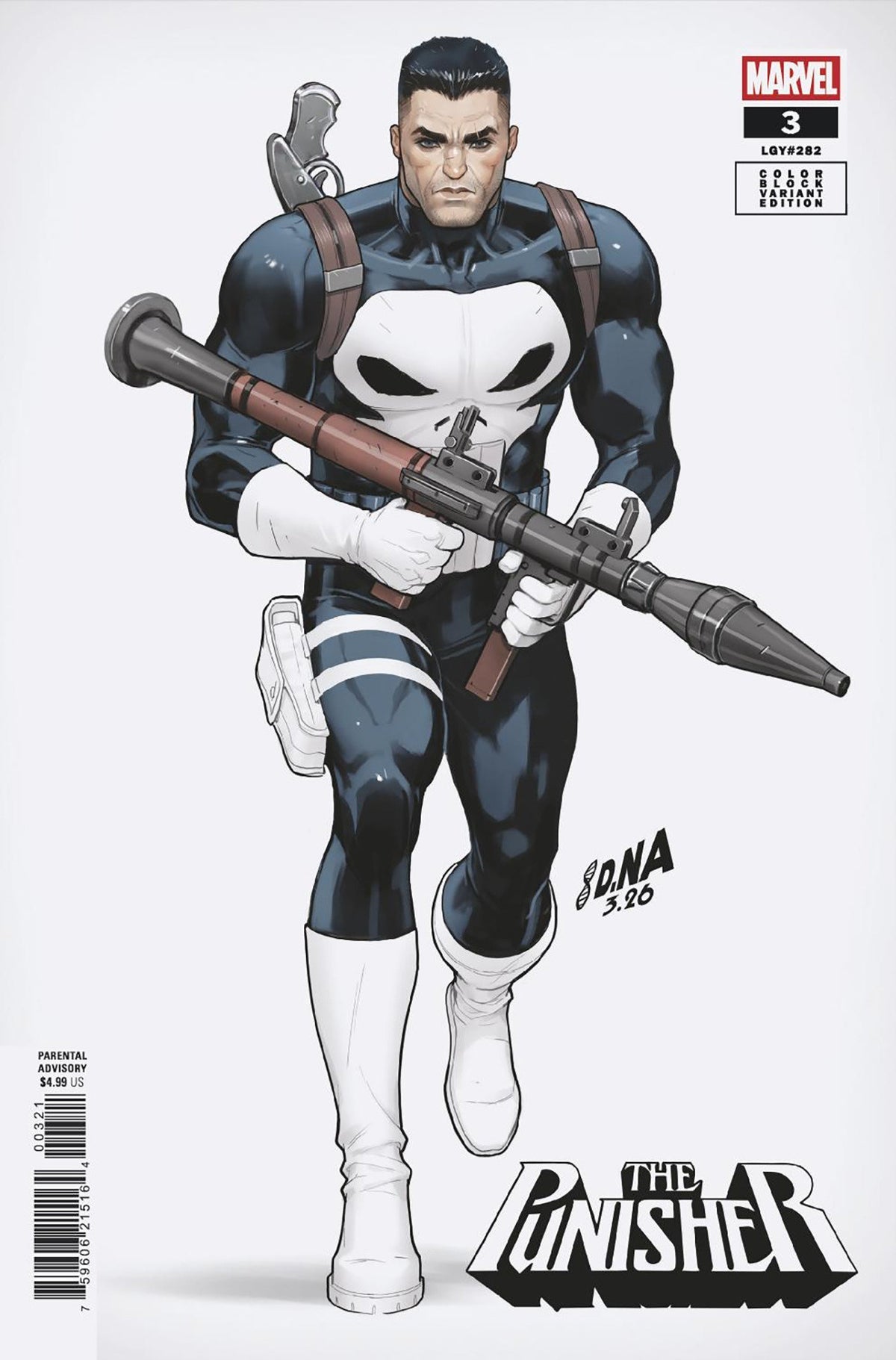 Punisher #3 (David Nakayama Color Block White Variant)