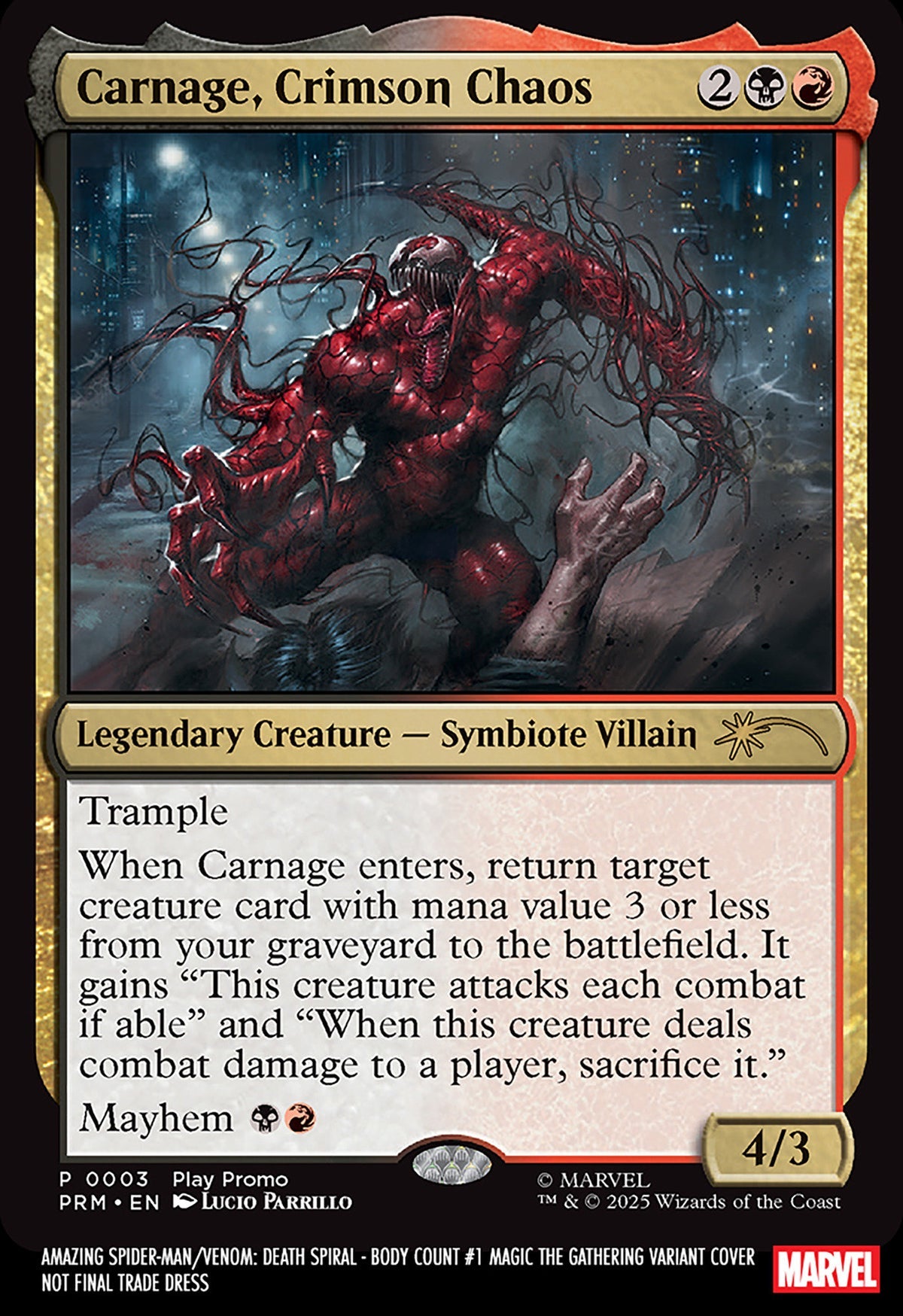 Amazing Spider-Man / Venom: Death Spiral – Body Count #1 (Lucio Parrillo Magic: the Gathering Variant)
