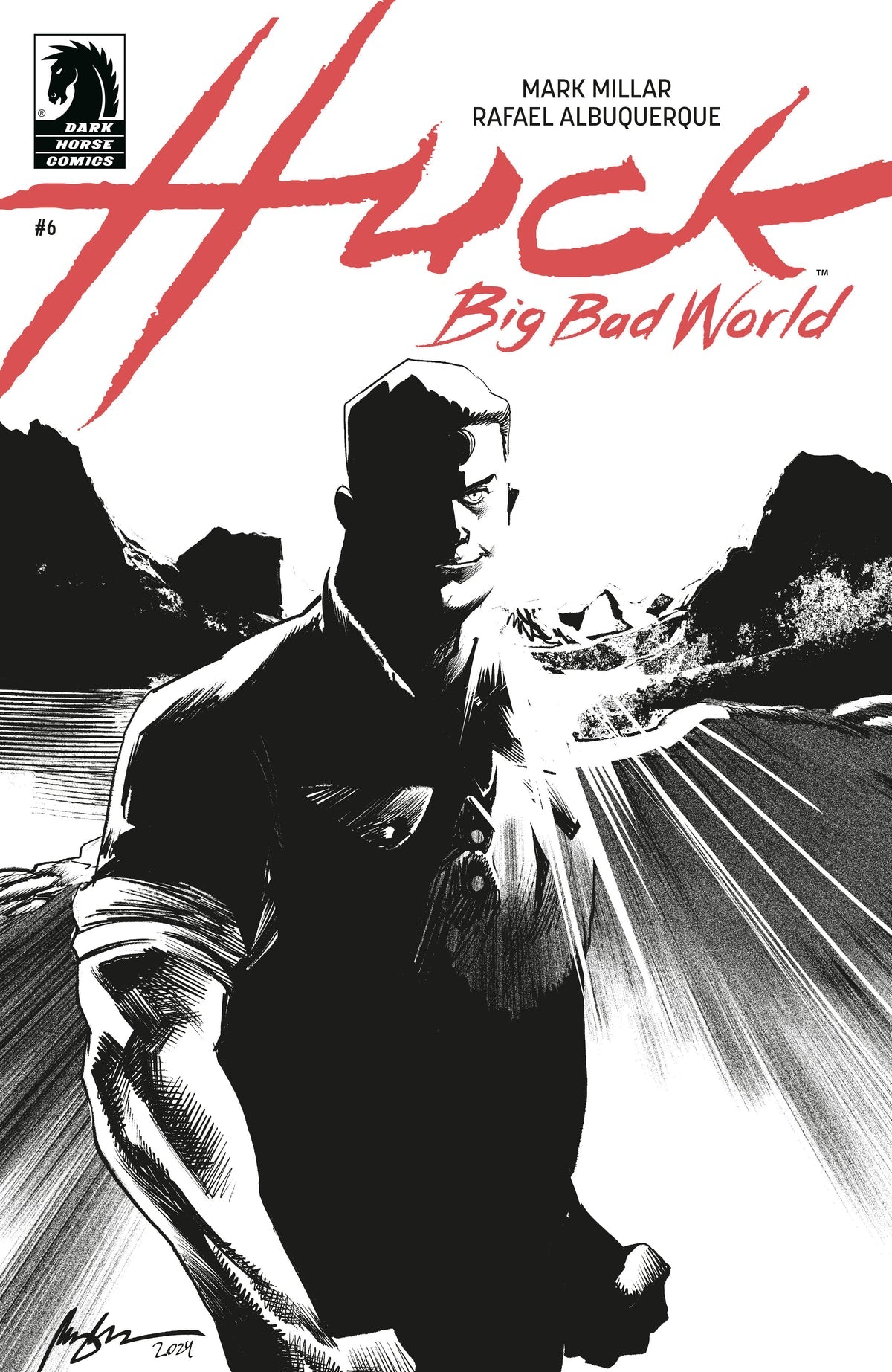 Huck: Big Bad World #6 (Cover B - Rafael Albuquerque Black & White)