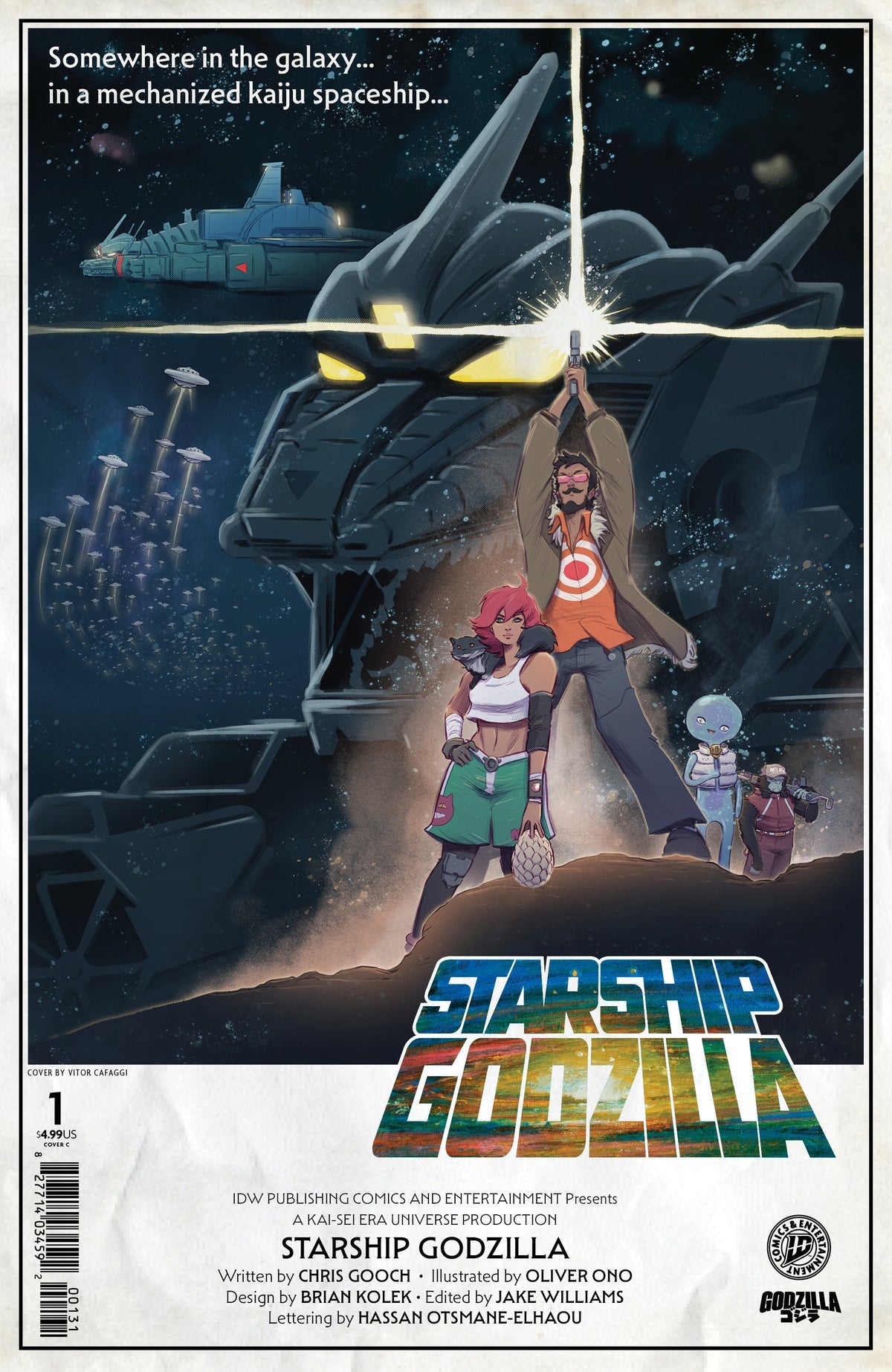 Starship Godzilla #1 (Vitor Cafaggi Cover)
