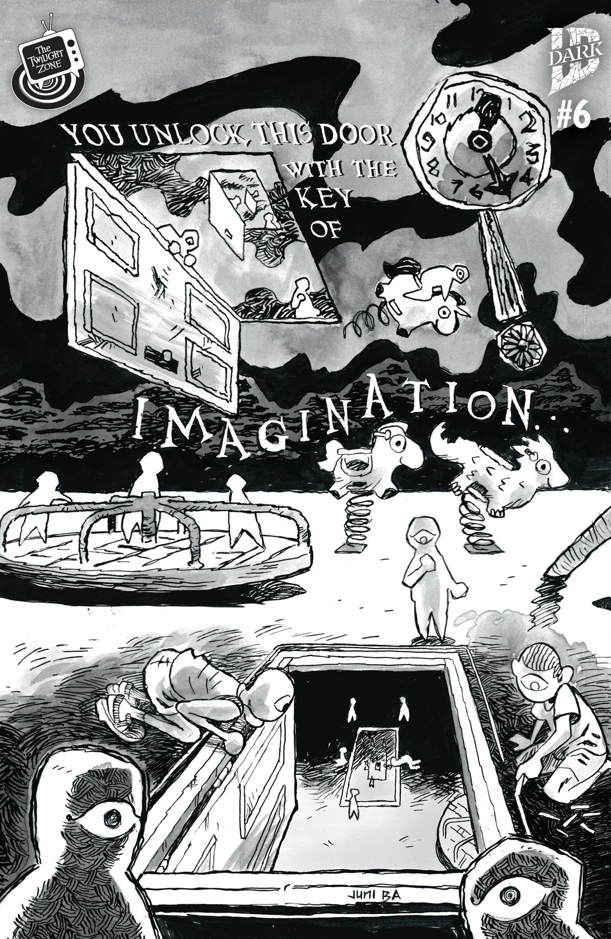 The Twilight Zone #6 (Cover B Juni Ba Black & White Connecting Variant)