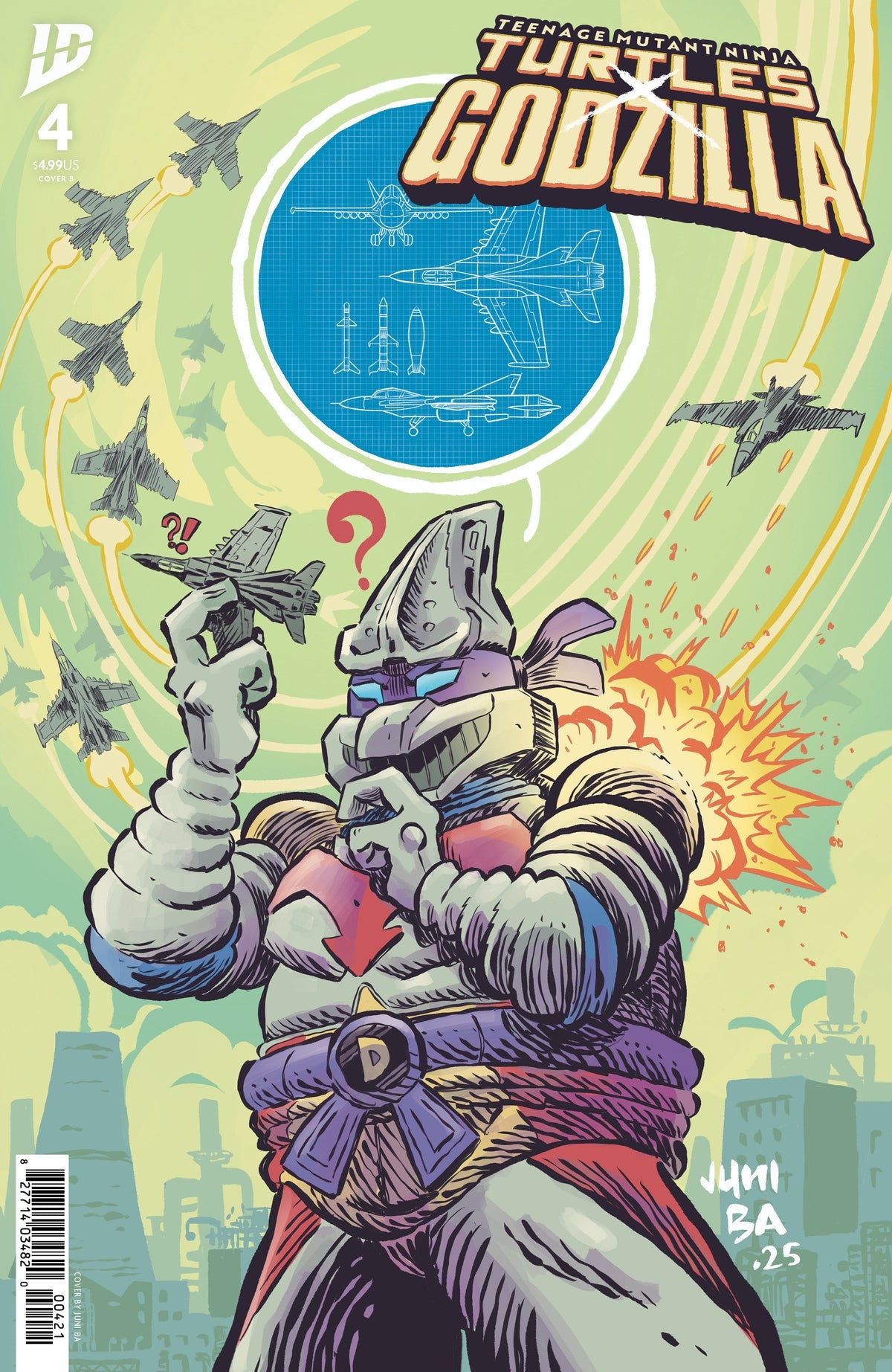 Teenage Mutant Ninja Turtles x Godzilla #4 (Cover B Juni Ba Variant)