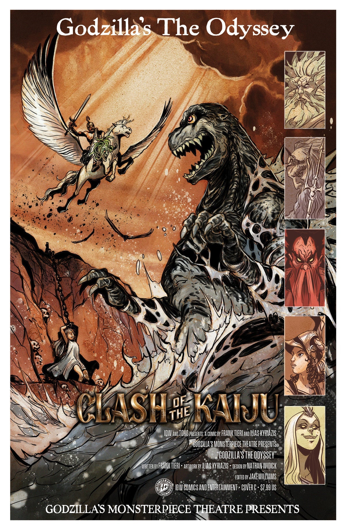 Godzilla's Monsterpiece Theatre Presents: Godzilla's The Odyssey #1 (Cover C Pablo Tunica Movie Homage Variant)