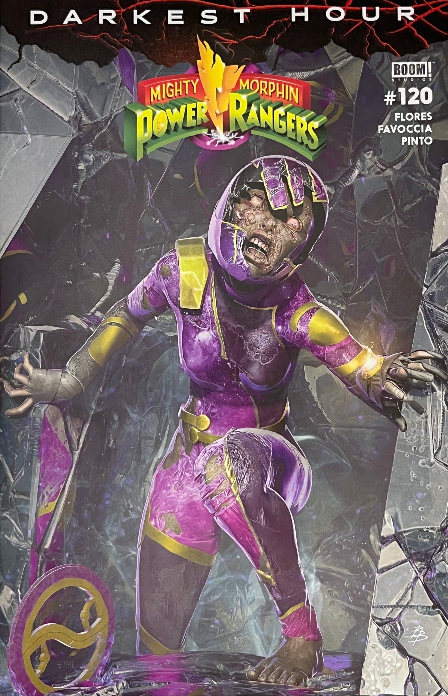 Mighty Morphin Power Rangers #120 (Dark Grid Cover)