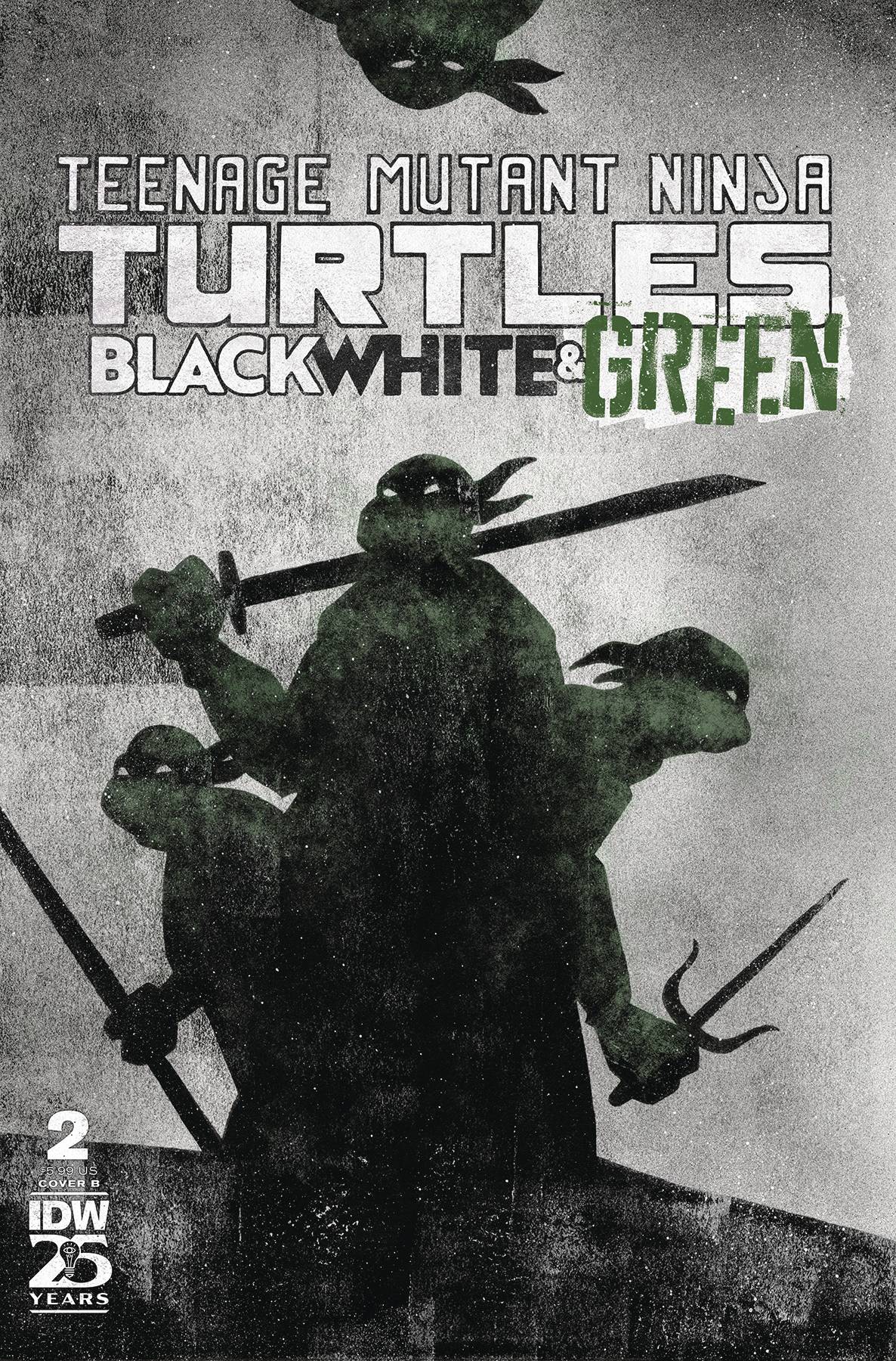 TMNT: Black, White & Green #2 (Cover B)