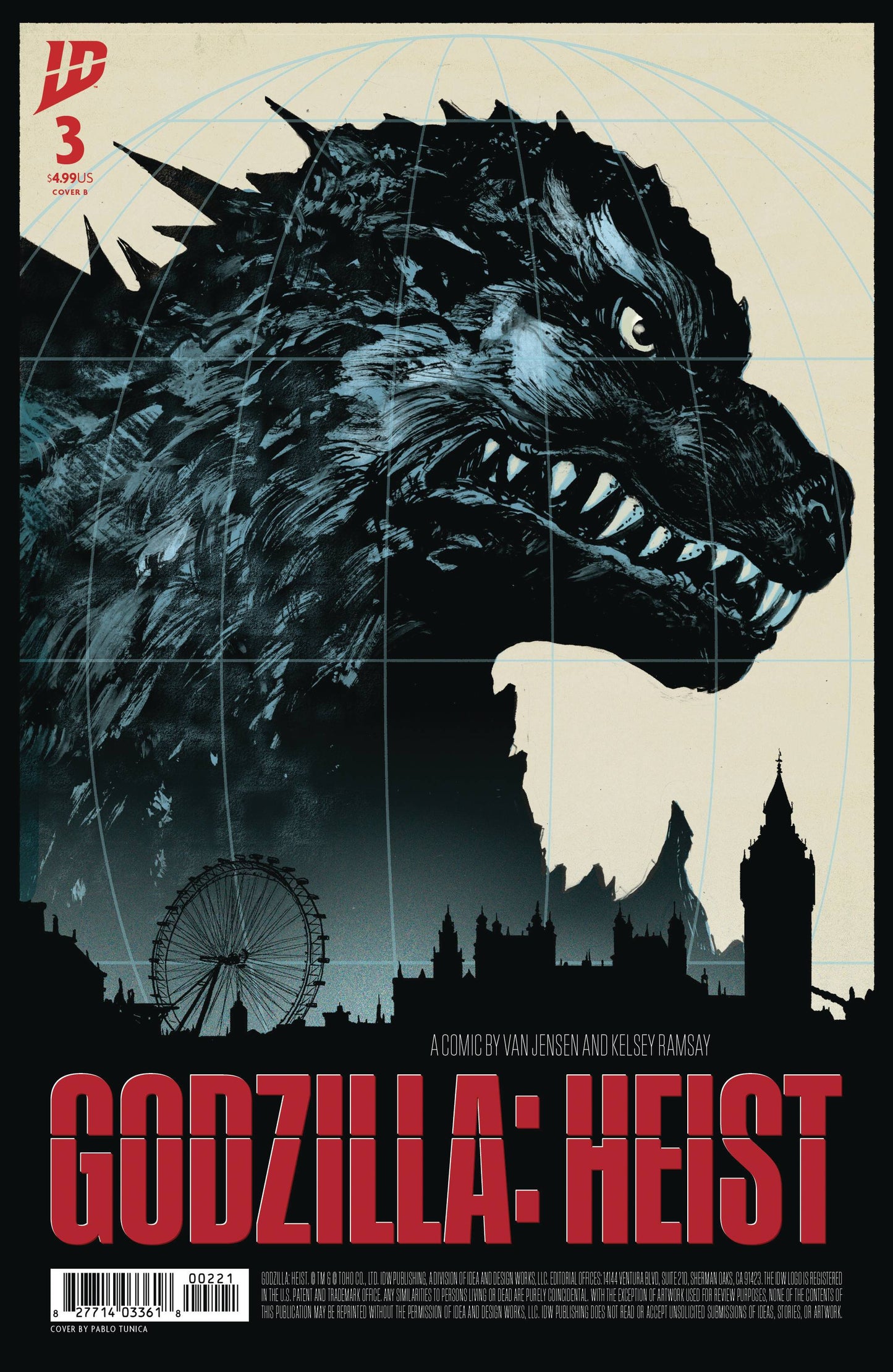 Godzilla: Heist #3 (Cover B)