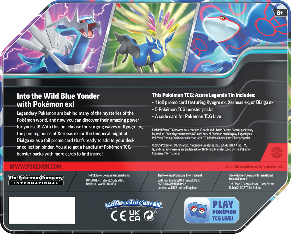 Pokemon TCG - Azure Legends Tin - Xerneas