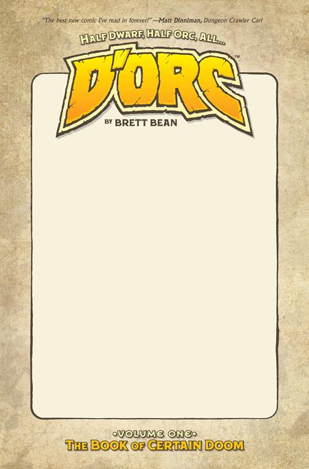 D'Orc Vol. 1 TP 2nd Printing DM Blank Sketch Cover