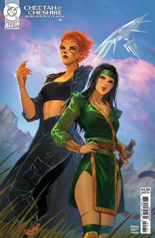 Cheetah and Cheshire Rob the Justice League #1 (Lesley 'Leirix' Li Cover)