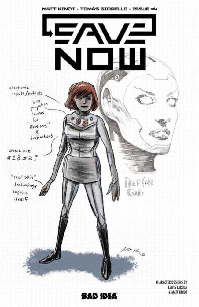 Save Now #4 Cover B Matt Kindt Character Design Variant
