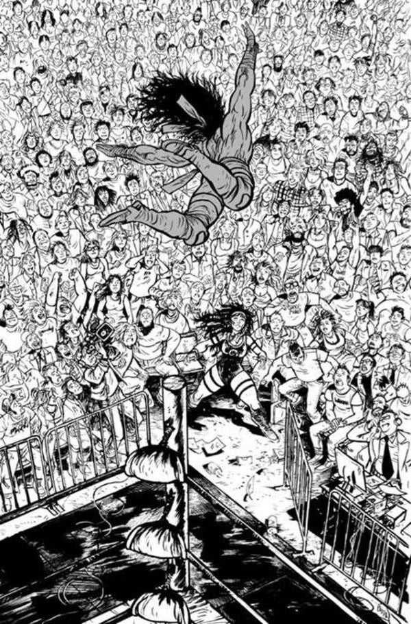 Do a Powerbomb: Black & White #1 (Cover D Daniel Warren Johnson Variant)