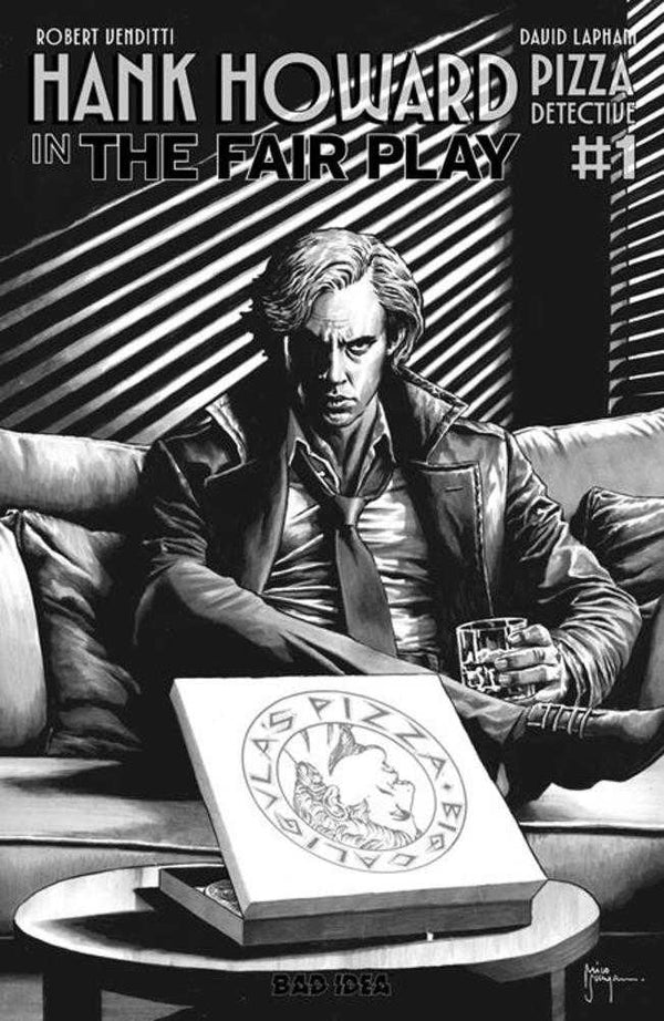 Hank Howard, Pizza Detective: The Fair Play #1 (Cover B Mico Suayan Black & White Noir Variant)