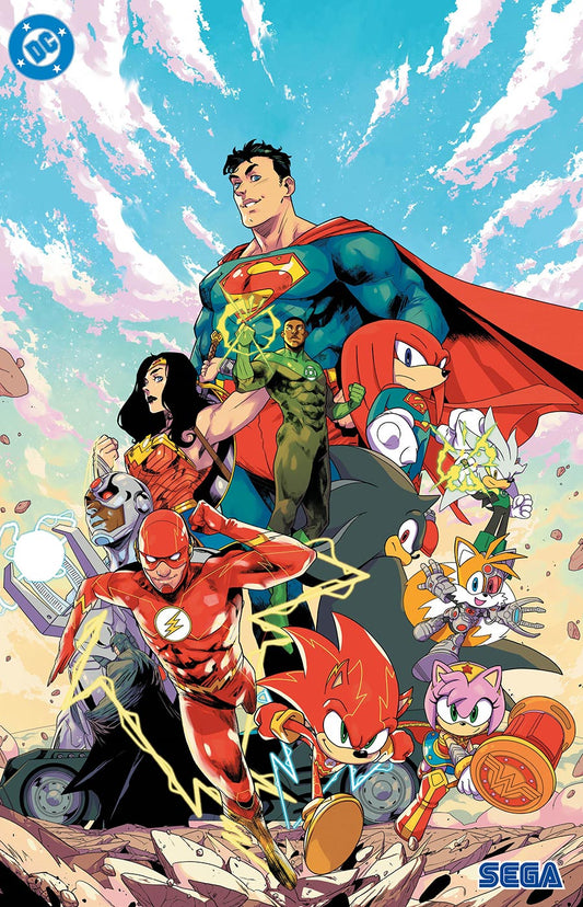DC x Sonic the Hedgehog: The Metal Legion #1 (Cover E Pablo M. Collar Foil Virgin Variant)