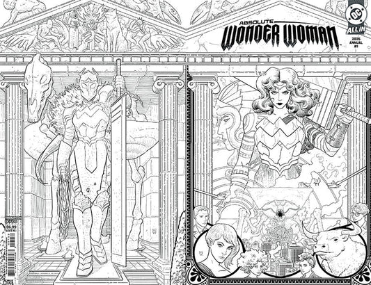 Absolute Wonder Woman 2026 Annual #1 (2nd Printing Hayden Sherman Black & White Wraparound Variant)