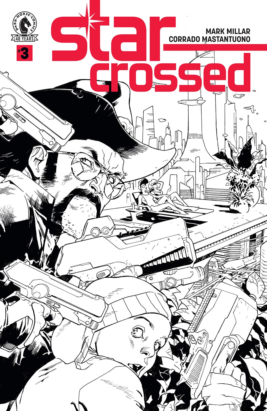 Star-Crossed #3 Cover B Stuart Immonen Black & White Variant
