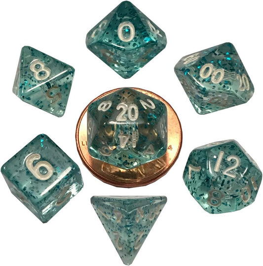 Mini 7-Dice Set - Light Blue (10mm)