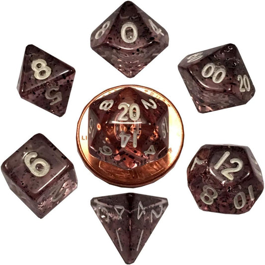Mini 7-Dice Set - Ethereal Black (10mm)