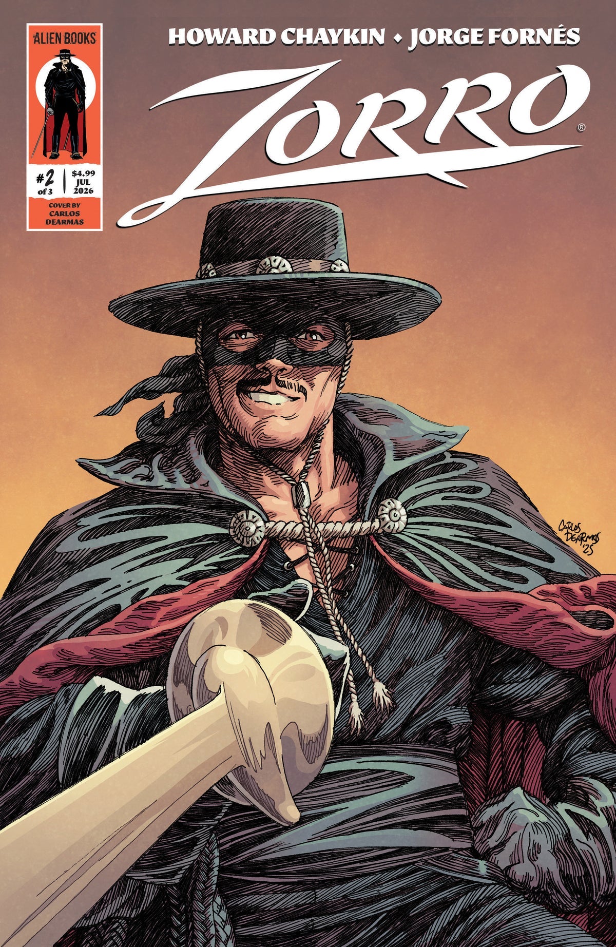 Zorro #2 (Cover B Carlos Dearmas Variant)