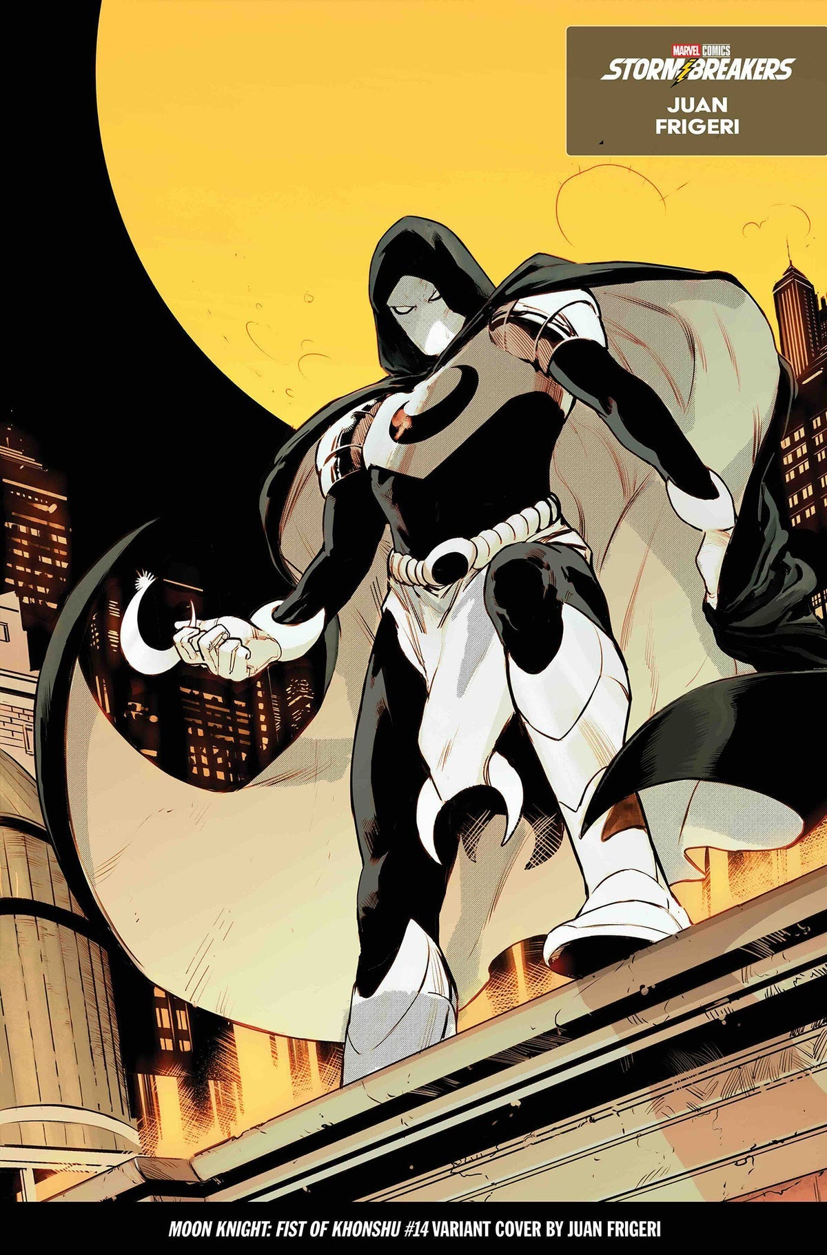 Moon Knight: Fist of Khonshu #14 (Juan Frigeri 'From the Chaos a Costume Stormbreakers' Cover)