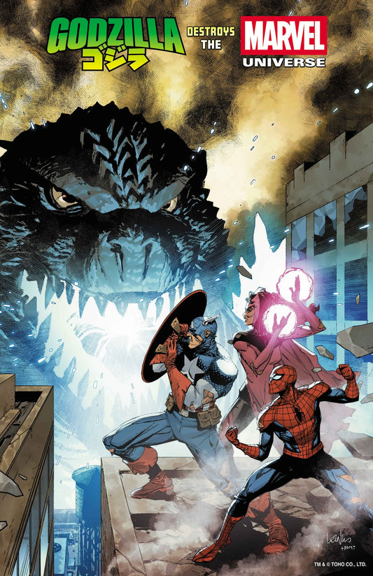 Godzilla Destroys the Marvel Universe #1 (Leinil Yu Foil Cover)