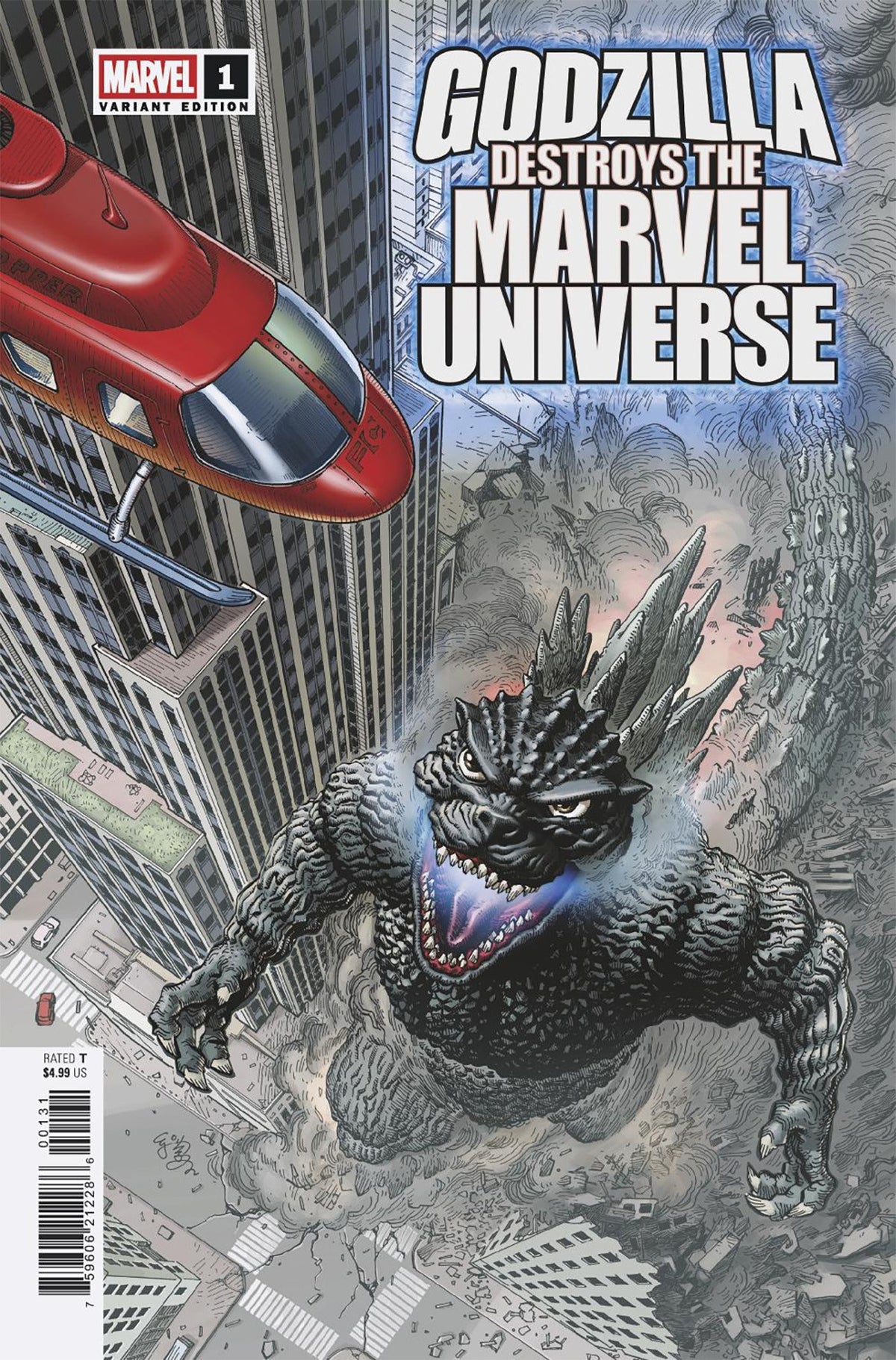 Godzilla Destroys the Marvel Universe #1 (E.J. Su 'Fan Favorite' Cover)