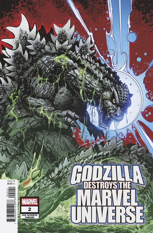 Godzilla Destroys The Marvel Universe #2 (Jeff Zornow 'Fan Favorite' Cover)