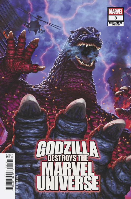 Godzilla Destroys the Marvel Universe #3 (Yuji Kaida 'Fan Favorite' Cover)
