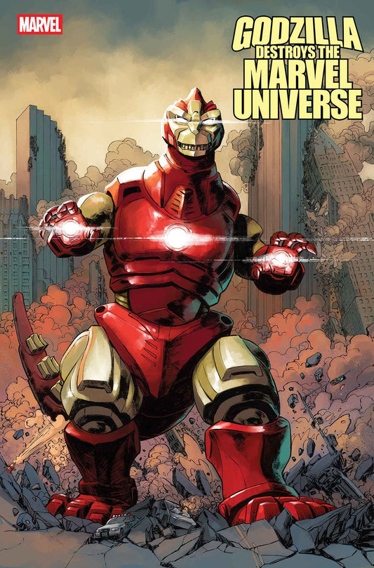 Godzilla Destroys the Marvel Universe #3 (Dave Wachter 'Marvelized Iron Man-Zilla' Cover)