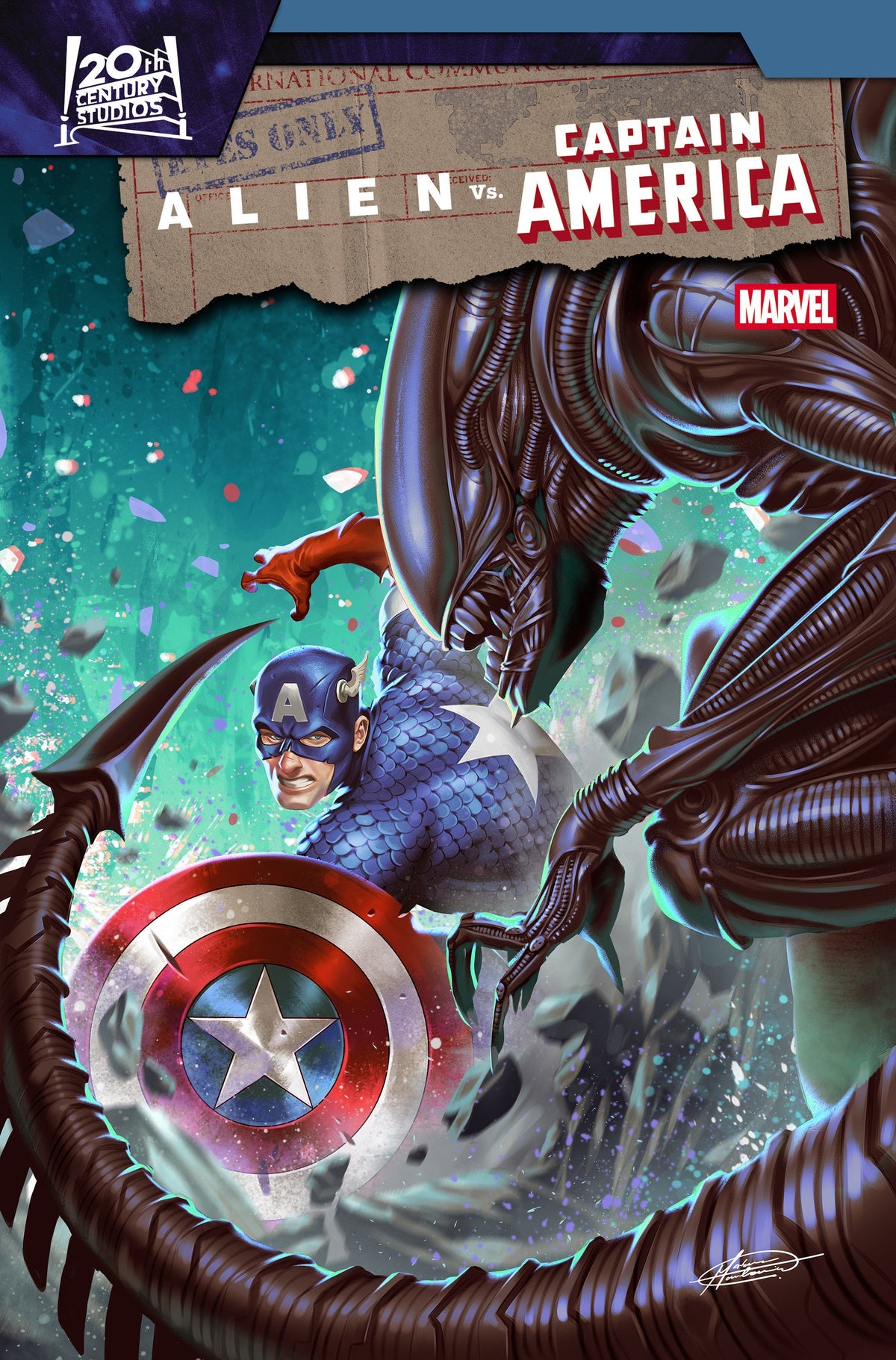 Alien vs. Captain America #4 (Mateus Manhanini Variant)