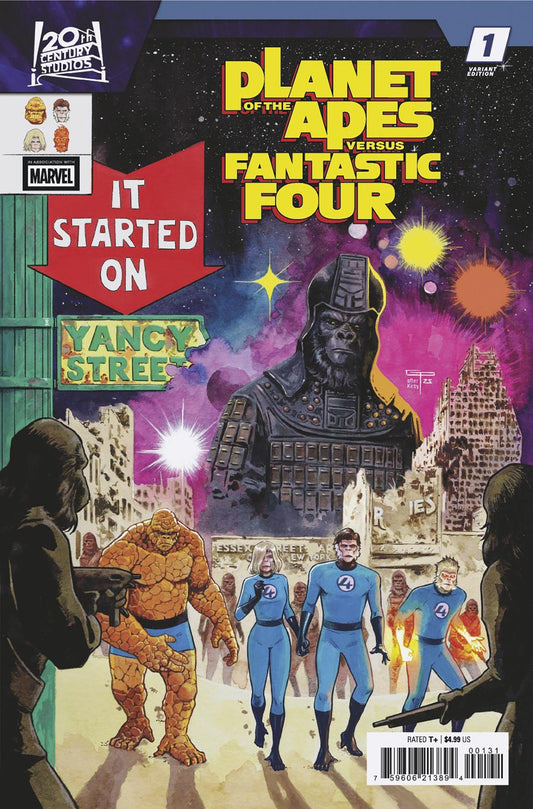 Planet of the Apes vs. Fantastic Four #1 (Germán Peralta Homage Variant)