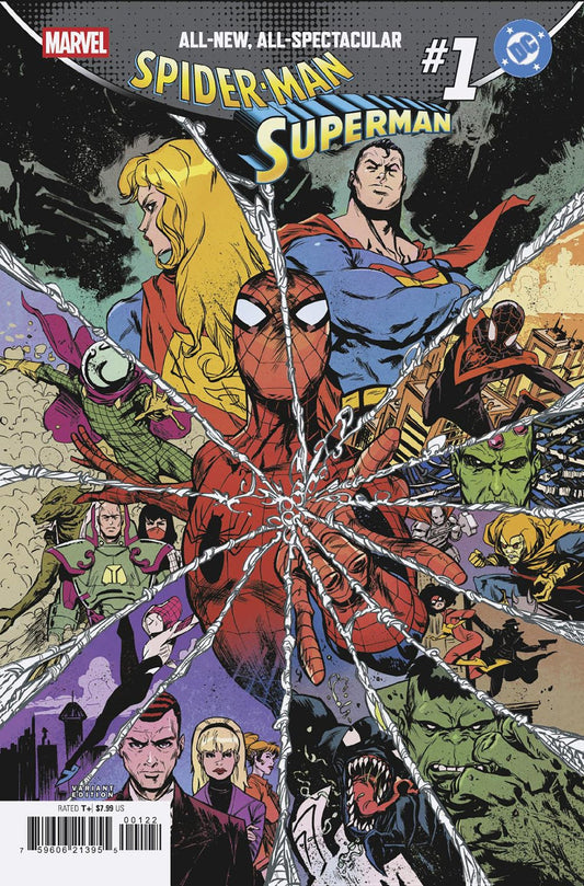 Marvel / DC: Spider-Man / Superman #1 (Sanford Greene Homage Variant)