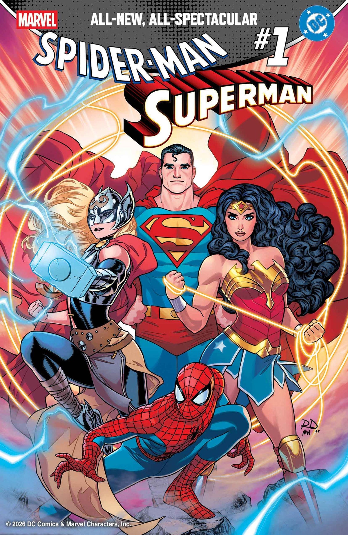 Marvel / DC: Spider-Man / Superman #1 (Russell Dauterman Variant)