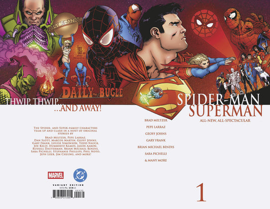 Marvel / DC: Spider-Man / Superman #1 (1:25 INCENTIVE Giuseppe Camuncoli Homage Wraparound Variant)