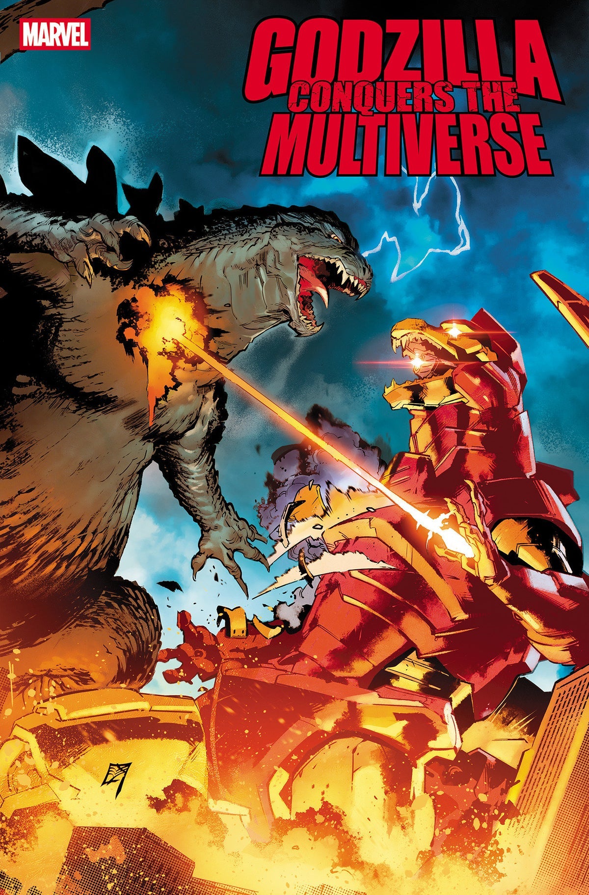 Godzilla Conquers the Multiverse #2 Carlos Fabian Villa Heisei vs. Marvel Variant