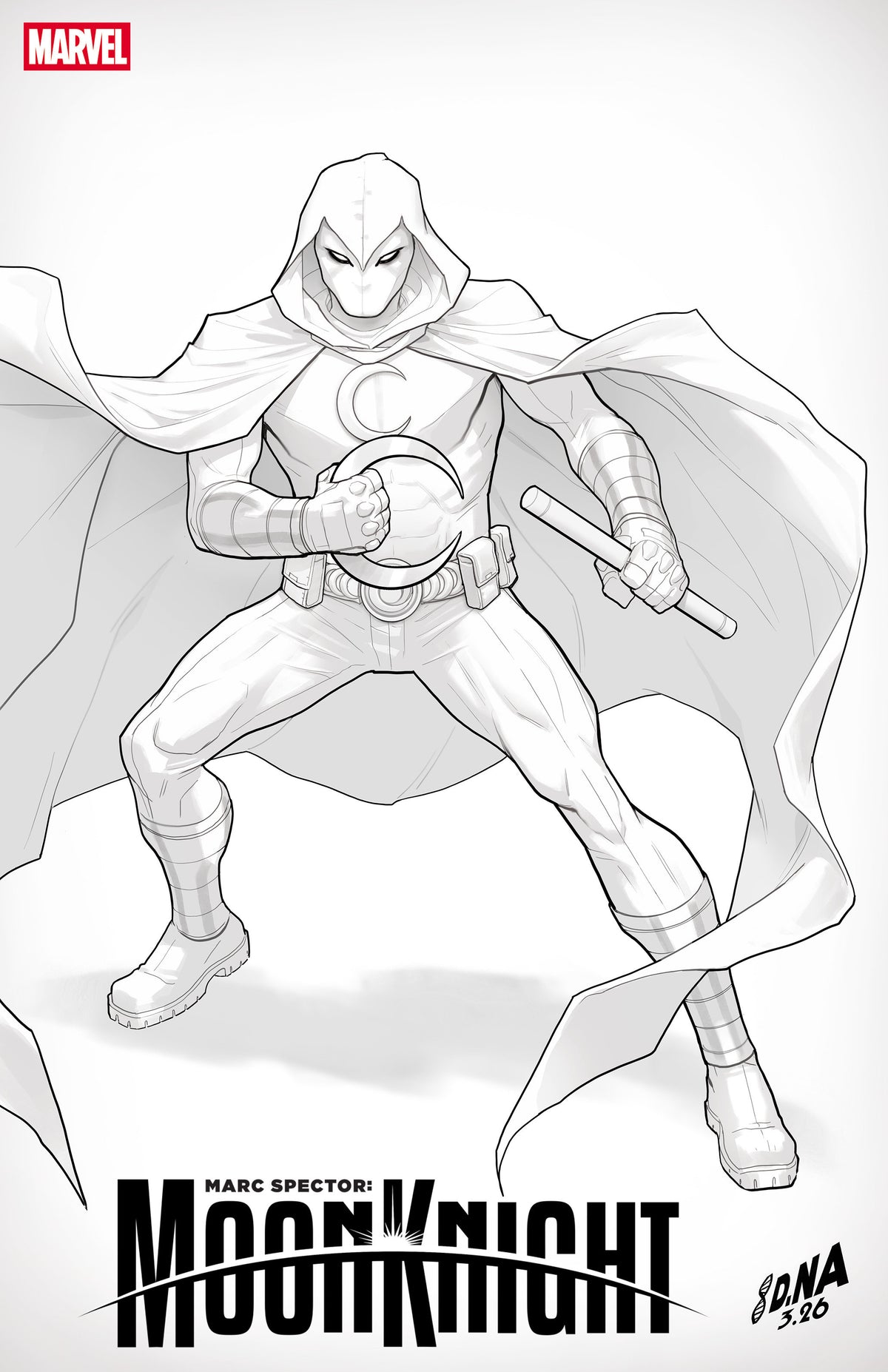Marc Spector: Moon Knight #3 (David Nakayama Color Block White Variant)