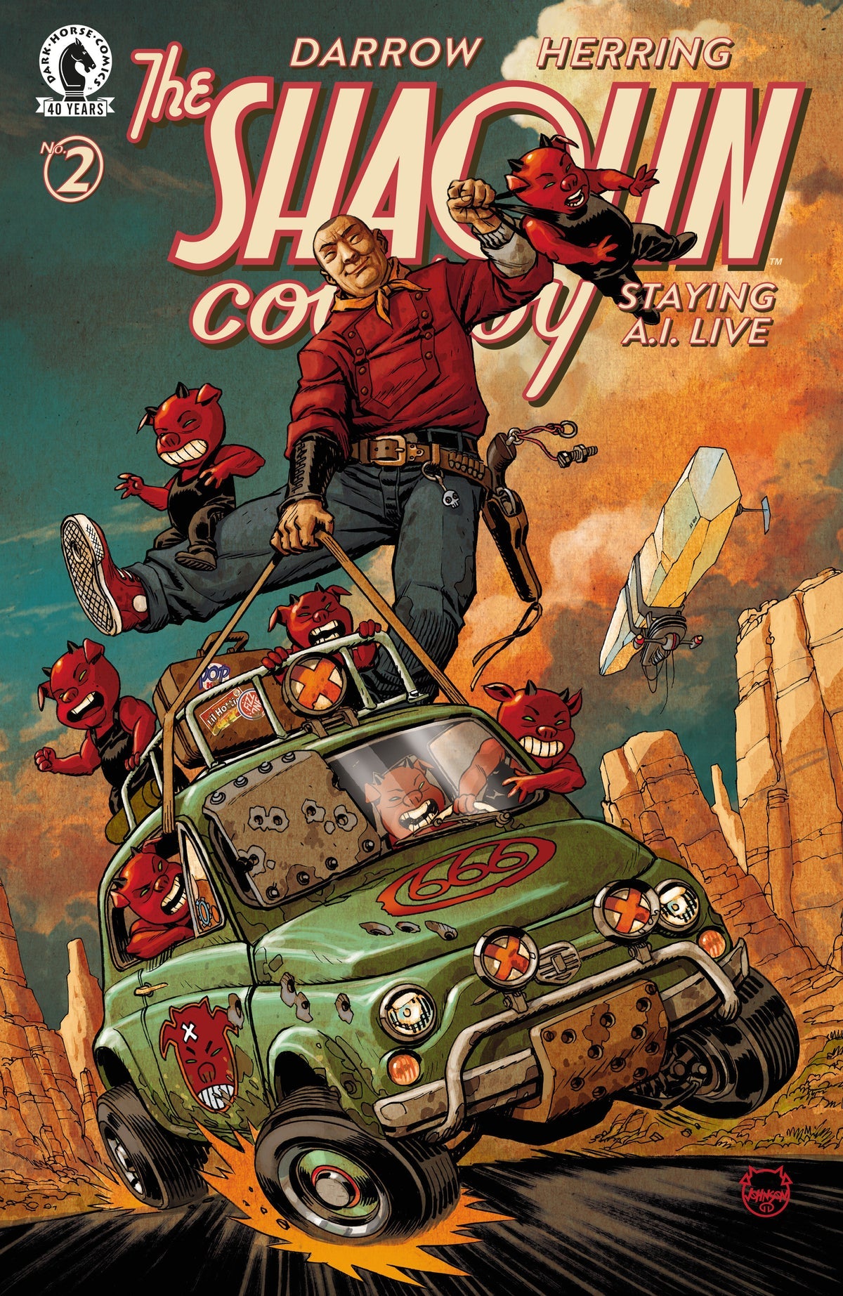 Shaolin Cowboy: Staying A.I.Live #2 (Cover C Dave Johnson Variant)