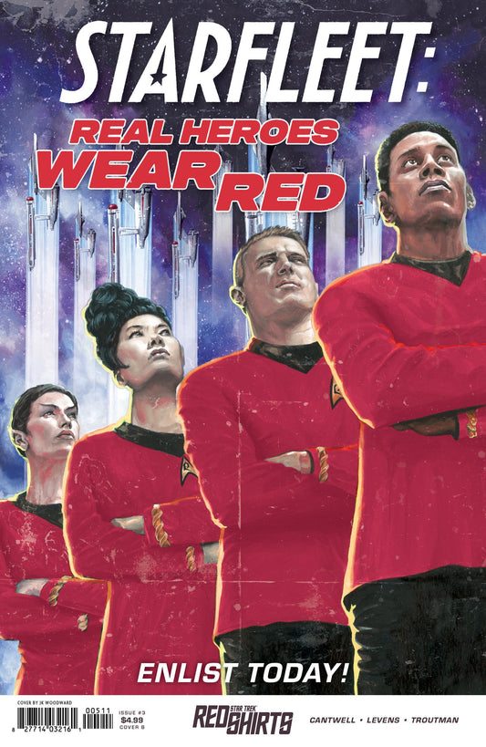 Star Trek: Red Shirts #3 (J. K. Woodward 'Federation Recruitment' Cover)