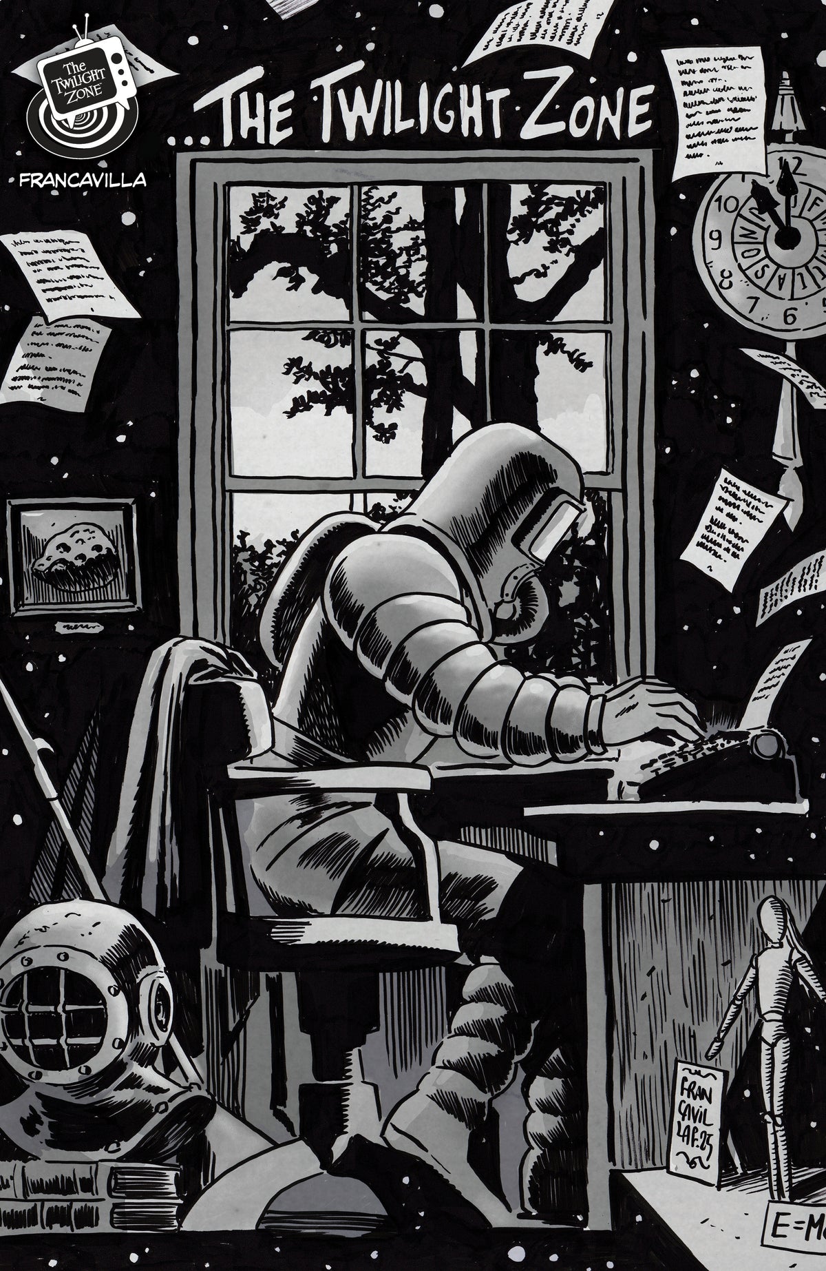 The Twilight Zone #5 (Cover B Francesco Francavilla Black & White Connecting Variant)