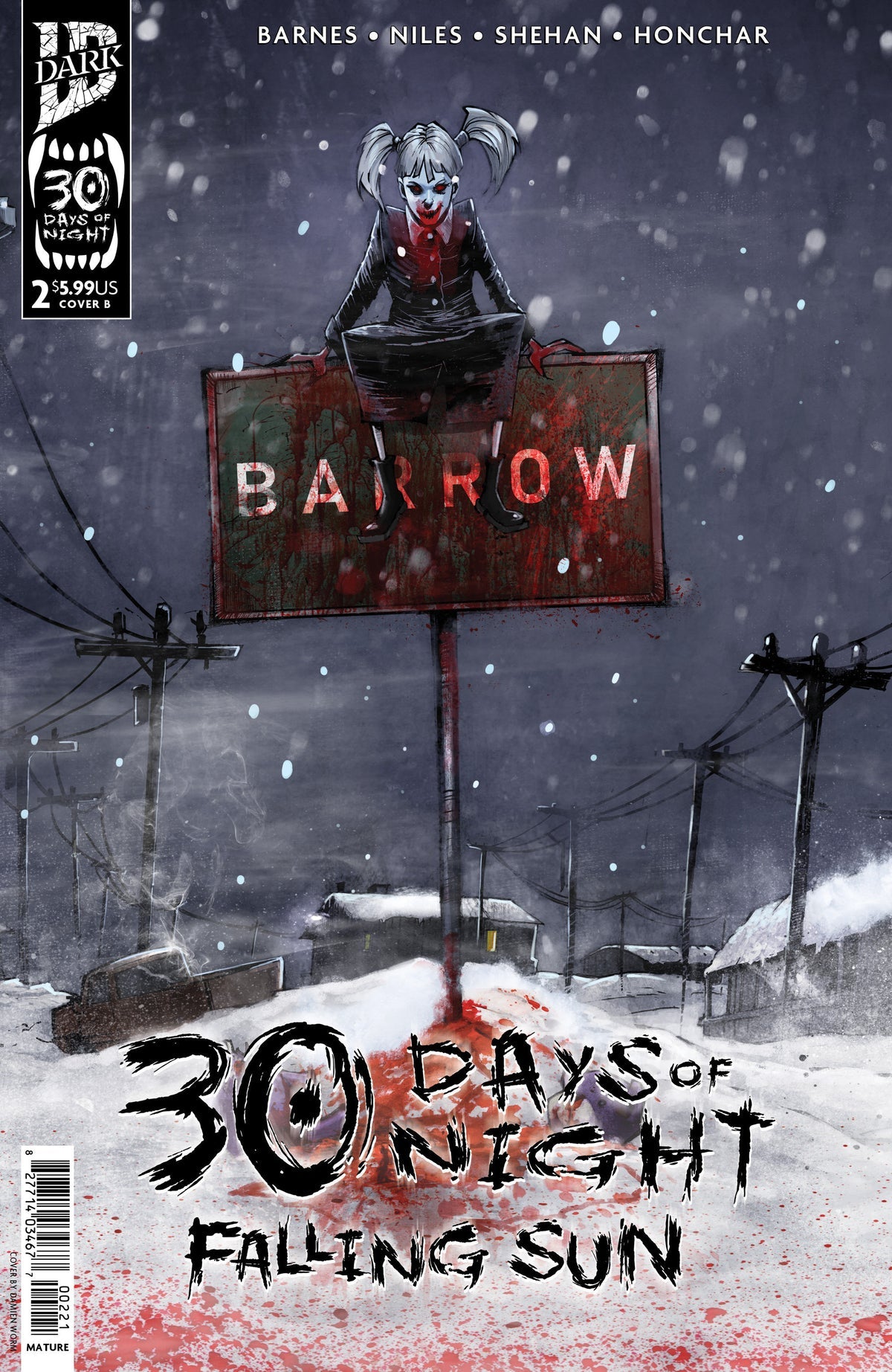 30 Days of Night: Falling Sun #2 (Cover B Damien Worm Variant)