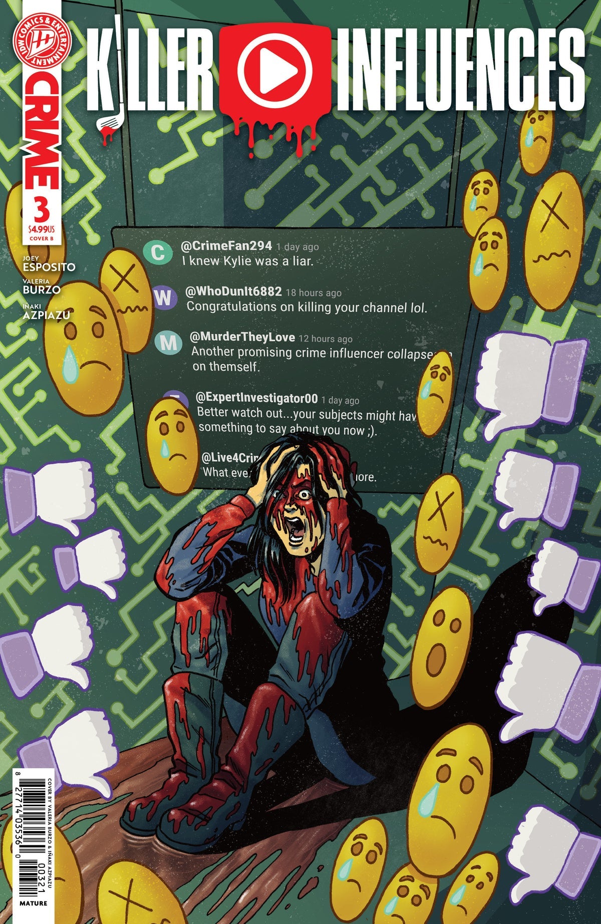Killer Influences #3 Cover B Valeria Burzo Variant