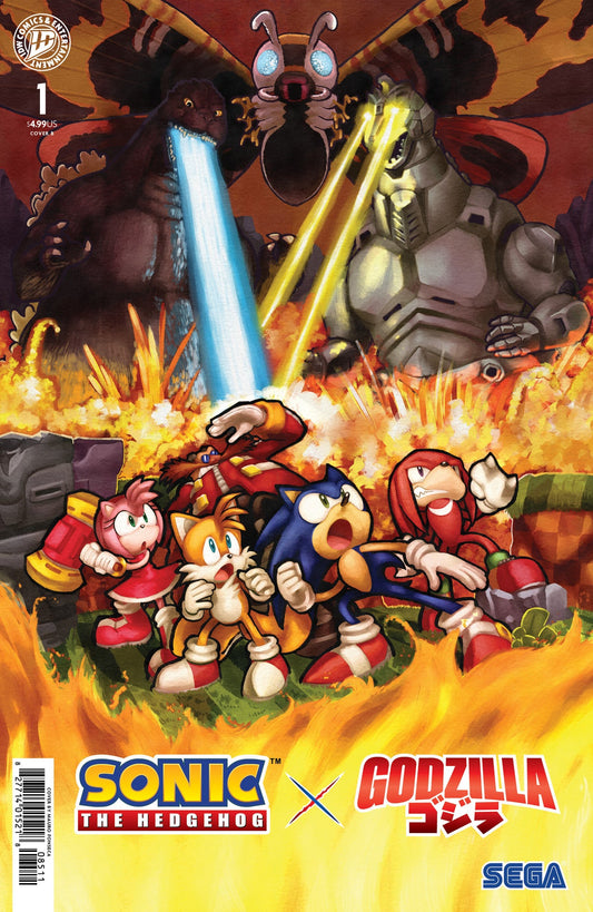 Sonic the Hedgehog x Godzilla #1 (Cover B Mauro Fonseca Variant)
