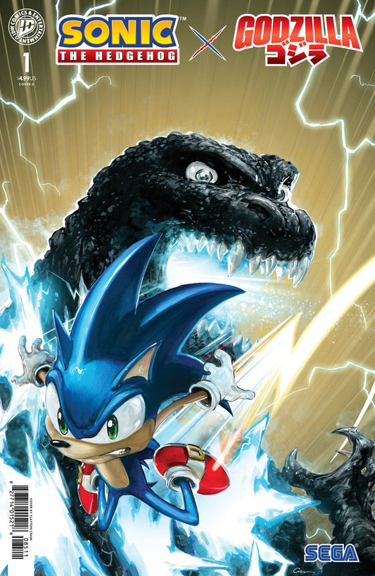 Sonic the Hedgehog x Godzilla #1 (Cover D Clayton Crain Variant)