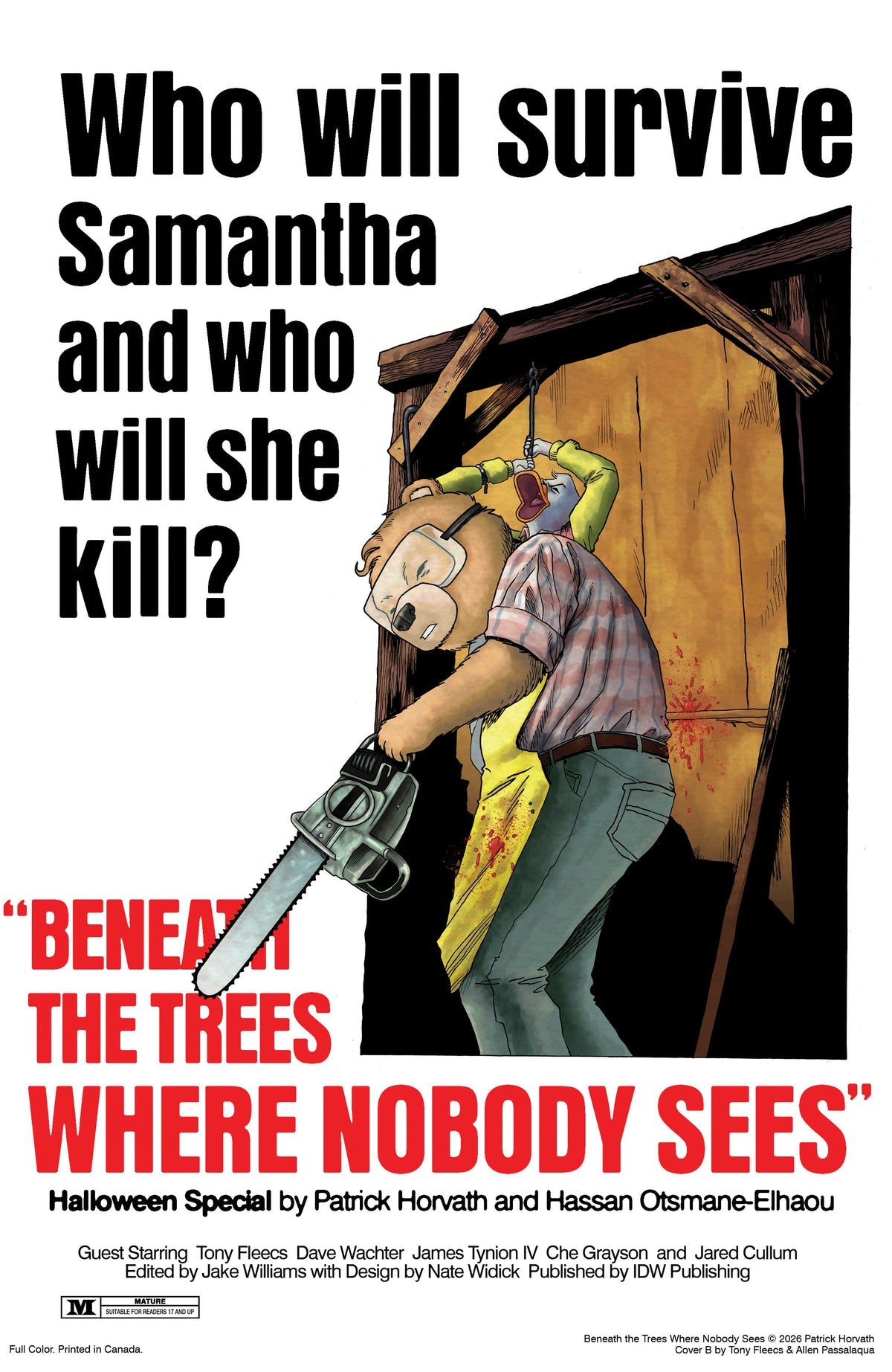 Beneath the Trees Where Nobody Sees: Halloween Special #1 Cover B Tony Fleecs Movie Homage Variant
