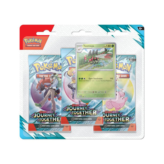 Pokemon Journey Together 3 Pack Blister - Yanmega Promo Card