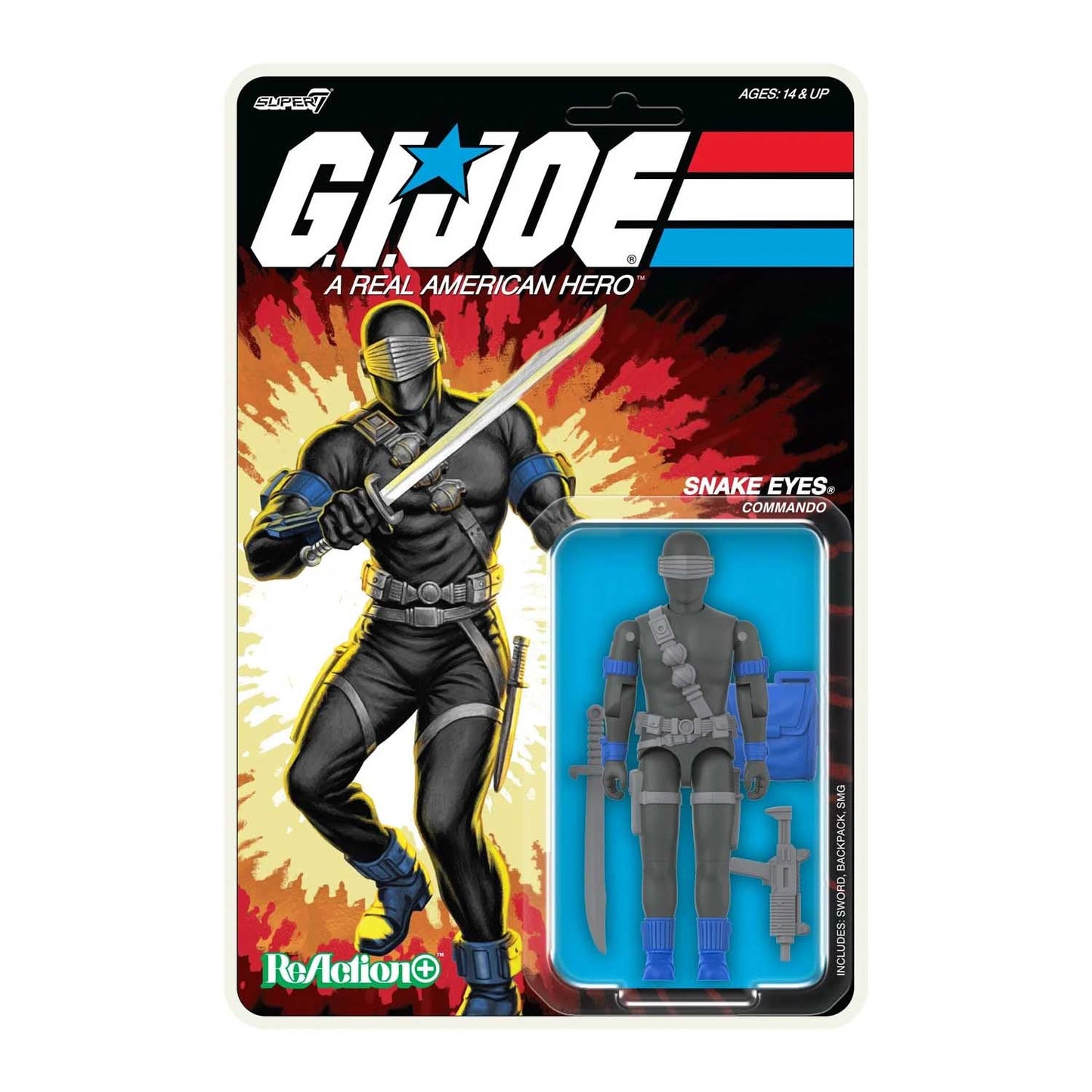 G.I. Joe: ReAction+ 3 3/4" - Snake Eyes (Comic)