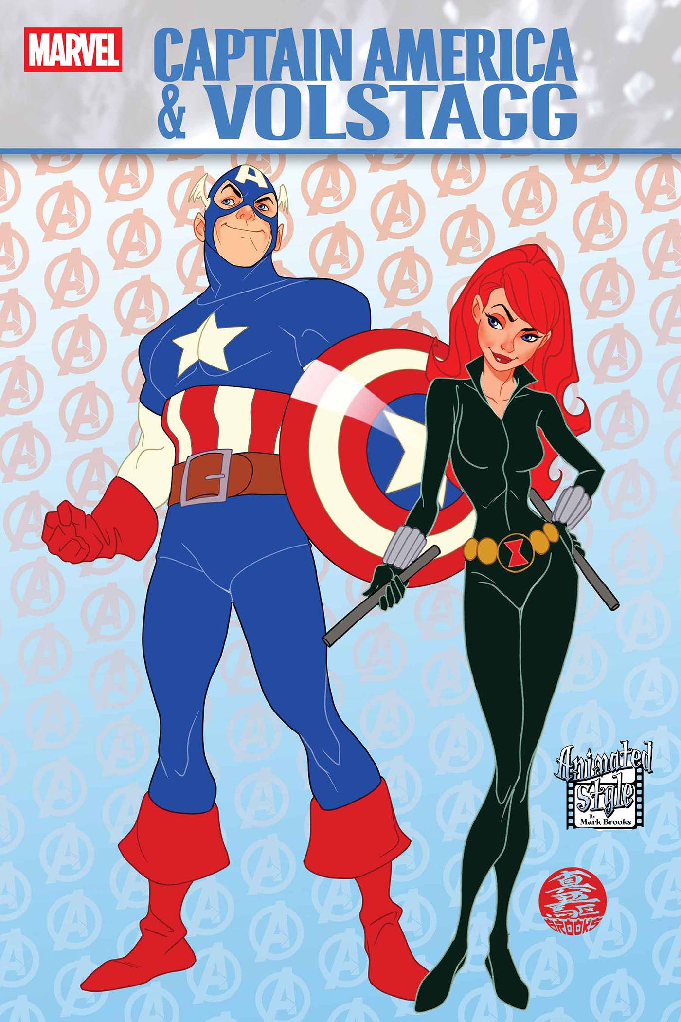 Captain America & Volstagg #1 (Mark Brooks Animated-Style Cover)